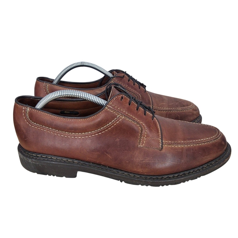 Allen Edmonds Wilbert Oxford Shoes Mens 10 D Brown Leather Derby Dress Shoes